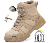 Zapatos de seguridad para el trabajo con plataforma antideslizante unisex, puntera de acero, zapatillas antigolpes, botas, zapatos de seguridad antipinchazos 37