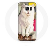 Coque pour samsung galaxy S6 edge turc de Van Chat Blanc aux yeux bleu et jaune