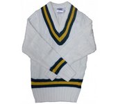 Jersey de críquet para niños de Carta Sport L blanco/azul oscuro