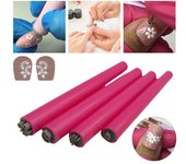 Juego de 4/6/10/15 lápices para estampar diseños de uñas, herramientas portátiles para principiantes, para manicura y grafiti 4pcs rojo rosa