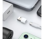 Adaptador USB C hembra a USB macho. Convertidor adaptador USB tipo C a USB 2.0 para teclado de PC portátil y portátil de 480 Mbps. blanco