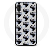 Coque Iphone XS max hearts wallpaper black