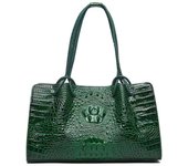 Bolso de piel de cocodrilo para mujer, de alta gama, de gran capacidad, ligero y de lujo, bolso de hombro portátil para mujer. negro