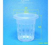 No. 40 Cestas de cultivo sin tierra con fijador de raíces para hidroponía de jacinto - Juego de macetas y vasos para plantar No. 40 basket negro