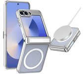 Funda protectora con bisagra magnética de carga inalámbrica para Samsung Galaxy Z Flip 6, 5, 4, 3, Flip6, Flip5 y Flip4 For Samsung Galaxy Z Flip6