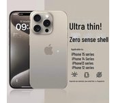 Nueva funda de silicona transparente para iPhone 15 Pro Max: esmerilada, anticaída, diseño simple de alta calidad para Apple 13. iPhone 13