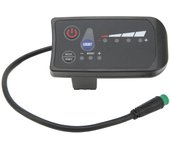 Medidor de potencia para bicicleta eléctrica, resistente al agua, interfaz de 5 pines, carcasa ABS, panel de visualización LED para