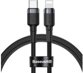 Baseus CATLKLF-G1 Cable Lightning a USB-C PD QC de 18 W, 480 Mbps, 1 m, Negro/Gris