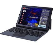 Portátil con Windows 11 Office 575g 2 en 1 Tablet Memoria Cámara GM-JAPAN 10.1 4GB/SSD 128GB/Teclado japonés/Celeron/WIFI/USB3.0/HDMI/WEB negro