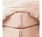 Drap housse 160x200 cm en Gaze de coton Guimauve 160 x 200 cm color rosa