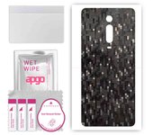 apgo Protective Skin Sticker for the back compatible with Xiaomi Redmi K20, Wrap Film, Foil, Vinyl - Pattern Carbon Black Pixel