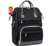 Hombres Mujeres Moda Negocios Computadora Mochilas Bolsas de viaje Monedero Estudiante Mochila TeacherWork Mochila con puerto USB Bolsa para computadora portátil de 15.6 pulgadas 17inch gris