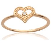 Bague Plaqué Or 'Love' Blanc doré - 9x8 mm 50 oro