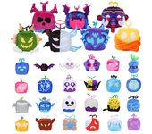Juguete de peluche Blox Fruits, juego de anime, caja con patrón de leopardo de frutas, muñecos de peluche, figura de fruta suave, regalo de Navidad para niños