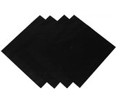 4 Uds. De lámina cuadrada reutilizable, fácil de limpiar, quema de Gas para cocina, para proteger la almohadilla de protección del tanque plata