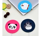 Calentador USB de silicona para té de la leche, taza de café, bebidas, tapete, herramientas de cocina rojo