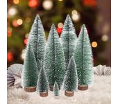 4 piezas de decoración navideña, buen mini árbol de Navidad de simulación, vívido árbol de Navidad para escritorio, exhibición para fiestas, decoraciones creativas de escritorio 6cm-1pcs