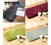 Tapetes de pelo largo de Color sólido, alfombra para puerta del hogar, tapetes absorbentes para el suelo, tapetes antideslizantes para el baño 50x80cm