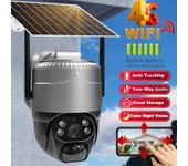 Cámara solar 4G para exteriores, nueva cámara PIR con detección humana, inalámbrica, CCTV, de bajo consumo, resistente al agua, vigilancia de seguridad inteligente, cámaras IP WIFI PTZ, 2024 WiFi Camera