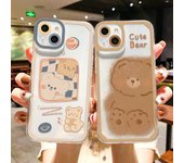 Funda protectora móvil lindo oso pintado para iPhone 11 Samsung A12 32 50 51 52 S22 ultra Redmi 9T 9C10C Note8 10 11 Pro OPPO Vivo cubierta trasera del teléfono Samsung A50