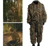 Nueva ropa de camuflaje táctico 3D, traje Ghillie, ropa de camuflaje, ropa de caza de camuflaje biónico