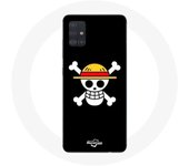 Coque pour Samsung Galaxy A71 One Piece Manga Tete de Mort Fond Noir
