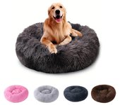 Cama nido redonda para mascotas, cama de felpa larga y suave para perros, productos para mascotas, cojín, cama para gatos, tapete para gatos, sofá para dormir para animales 40cm