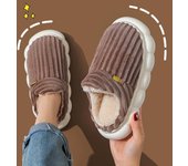 Zapatillas de interior de algodón con infusión de lana para hombre y mujer para otoño/invierno 2024 Size 42/43 gris