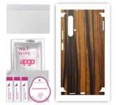 apgo Protective Skin Sticker for the back+sides compatible with Honor 20, Full Wrap Film, Foil, Vinyl - Pattern Tigerwood
