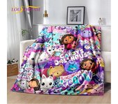 Mantas suaves con dibujos de la linda casa de muñecas Gabbys para niñas, manta cálida y cómoda para picnic, camas, sofás, dormitorios de casa 30x40in