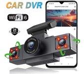 Nueva cámara de tablero de instrumentos de 3 canales y 1080P, grabadora de video con tres lentes, cámara frontal y trasera izquierda para automóvil con vista trasera, DVR, caja negra, accesorios para automóvil 3Ch DVR 0G