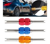 Destornillador universal para extraer vástagos de válvulas de neumáticos, para reparación de neumáticos, ruedas, automóviles, camiones y bicicletas, T L0B6 rojo