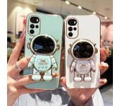 Funda de teléfono con soporte de astronauta para Motorola Moto G22 G32 G52 G82 G13 G23 G53 G73 G10 G20 G30 G50 G60 G60S E13 E32 E22 G53 negro