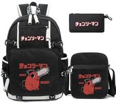 3 unids/set Anime motosierra hombre mochila para adolescente niño niña mochila de regreso a la escuela Pokemon estudiante mochila hombres mujeres bolsas de viaje de ocio