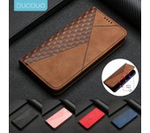 Funda para iPhone 13 12 Pro Max Mini 11 XS XR X SE 2020 8 7 6 6s Plus Funda de cuero con tapa de lujo a prueba de golpes iPhone 6/7/8/SE 2020 rojo