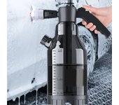 Pistola de agua con espuma de nieve para lavado de autos, lanza de espuma de nieve de 2 l para jardinería, rociador de riego, cañón de espuma, accesorios para auto, bomba manual negro