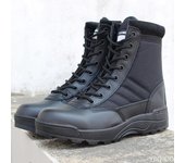 Botas de moda para hombre, botas de desierto, botas de senderismo para exteriores, botines, zapatos de seguridad para el trabajo. 36 negro