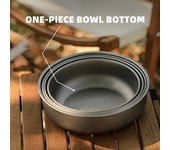 Cuenco apilable ligero de 4 Uds., cuenco portátil de una sola capa para cena, frutero, contenedor de comida para exteriores 4pcs S
