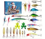 Calendario de Adviento de Pesca 2024, 24 días de pesca, cuenta regresiva navideña, aparejos de pesca, regalo de Navidad para pescadores. L