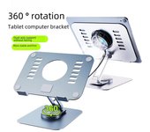 Soporte para tableta y teléfono giratorio de 360° de aleación de aluminio Linghong: portátil, plegable, ajustable para iPad y otros dispositivos T632 acrylic panel transparente