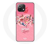 Coque pour Xiaomi Mi 11 Lite TWICE Logo Rouge Affiche What Is Love