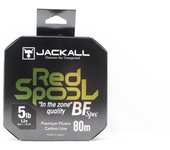 Línea de fluorocarbono Jackall, bobina roja, BF Spec, 5 lb, 80 m (8945) puro