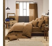 Housse de couette 240x260 Gaze de Coton Camel 240 x 260 cm marrón