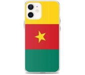 Funda iPhone 12 - PIXELFORMA - Drapeau du Cameroun - Protección completa - Sopa de silicona - Verde