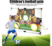 Red de práctica de tiro de fútbol portátil para niños, portería de entrenamiento de fútbol con balón y bomba, portería de fútbol plegable para práctica en interiores y exteriores. blanco