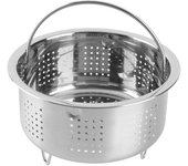 Cesta de vapor de acero inoxidable con asa, inserto para olla arrocera con eliminación de azúcar, rejilla para cocinar al vapor para alimentos 13.8cm/5.4in