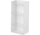 Estuche para guardar cosméticos Yamazaki Jitsugyo 5601, 4 niveles, color blanco, aprox.. 12 x 7,7 x 25 cm, torre de gran capacidad, almacenamiento de accesorios, almacenamiento de cosméticos