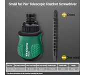 Bits Tools Dual Purpose Telescopic Cross Groove Drill Screwdriver 13 in 1 Ratchet Screwdriver Set 2
