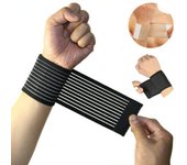 1 unidad de telas no tejidas, cintura elástica, muñequera de soporte para gimnasio deportivo, vendaje para Fitness, accesorios de seguridad para deportes de mano, muñequera negro