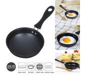 Nueva Mini sartén antiadherente, huevo portátil escalfado, panqueques, tortilla para freír, cocina pequeña para el hogar negro